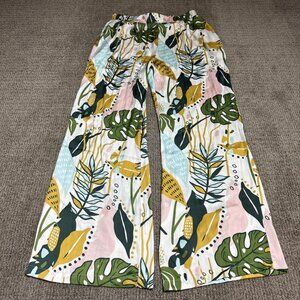 H/G Pants Multicolored Floral Semi Sheer Women’s Size Medium